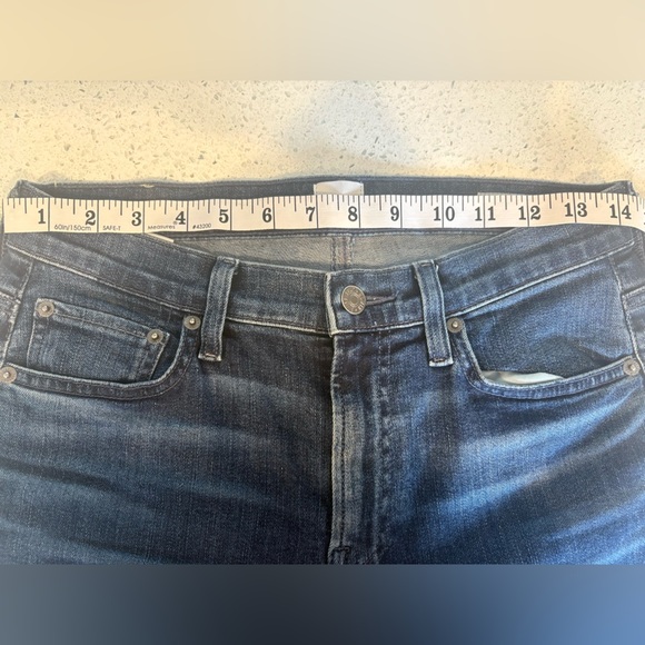 EUC - Edwin Anthropologie Pixie 9" Mid-Rise Skinny Jeans Dark Indigo Wash - Picture 8 of 12